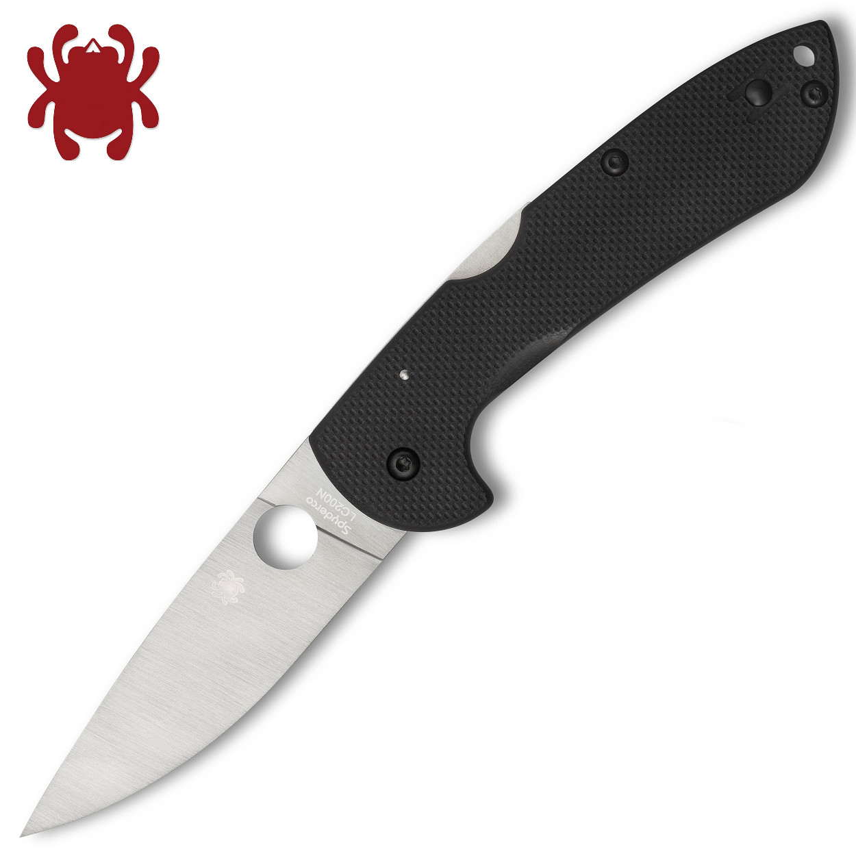 Spyderco Siren CQI Salt Series LC200N Satin Plain Blade Black G10 Handles C247GP