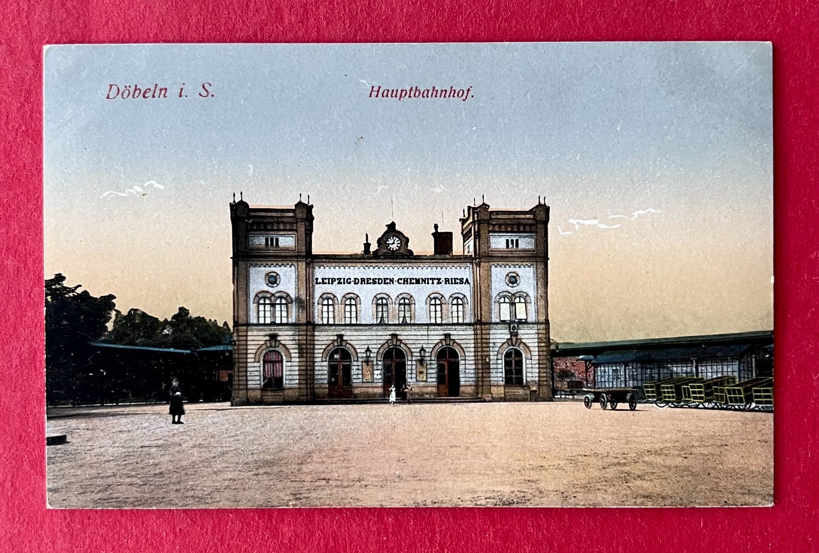 Postcard Döbeln around 1910 Central Station (181384 Postcard Döbeln around 1910 Central Station (181384