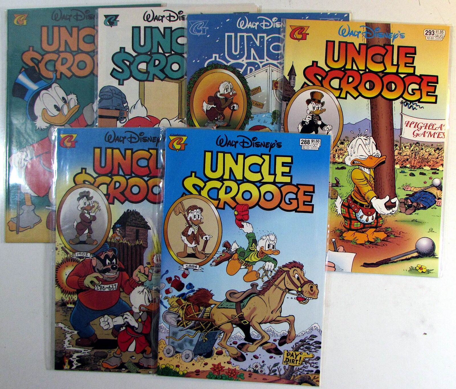 Uncle Scrooge Lot of 6 #288,293,294,296,299,303 Gladstone (1997) Comics