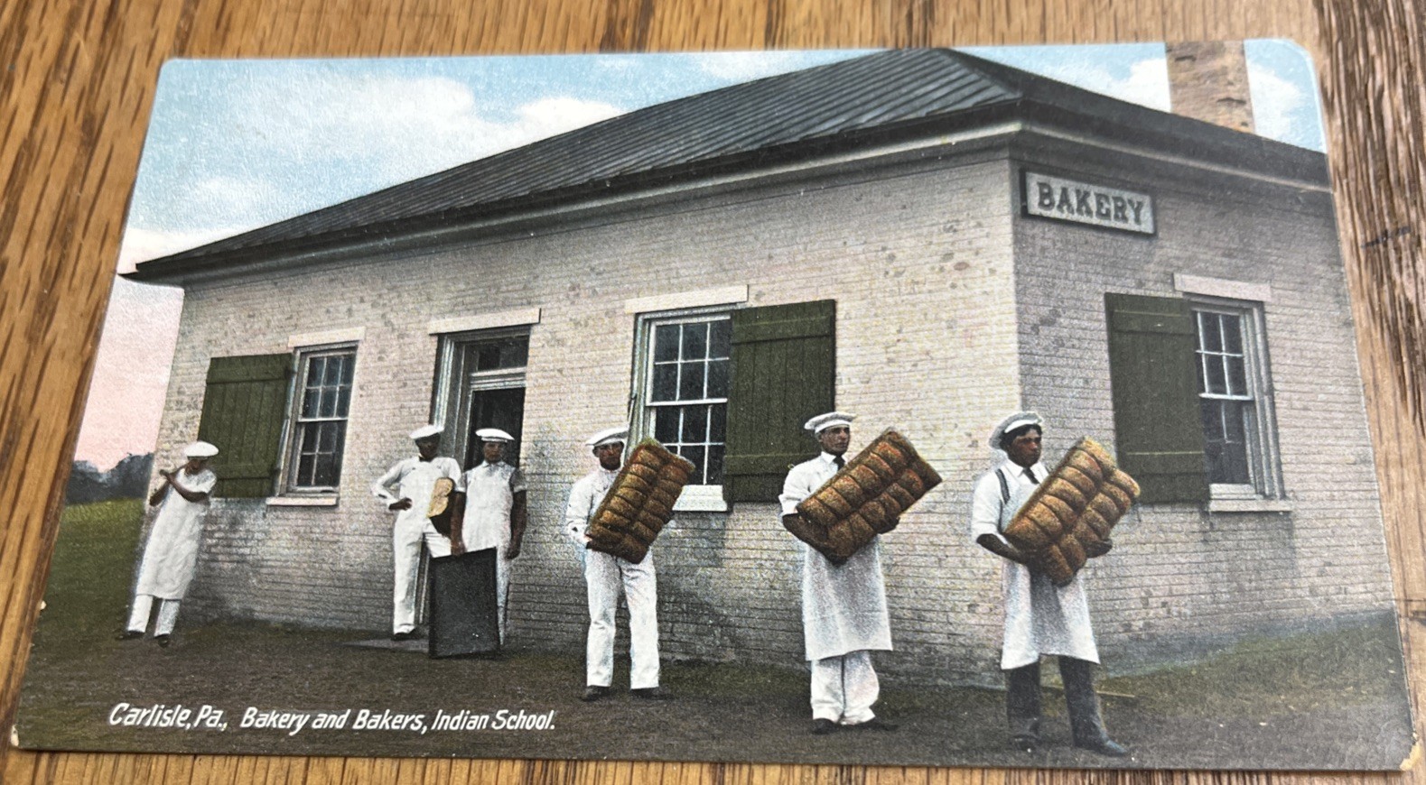 c1908 Carlisle Indian School Bakery  Postcard Hugh C Leighton Co Printed Germany