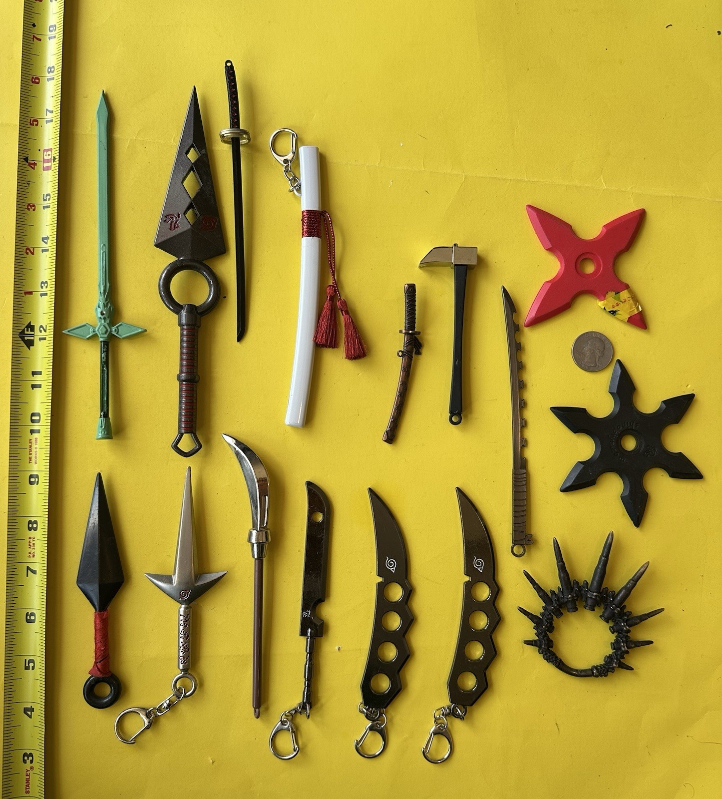 NARUTO Anime Style Knife Prop Set Varied Styles Including Stars NARUTO Anime Style Knife Prop Set Varied Styles Including Stars