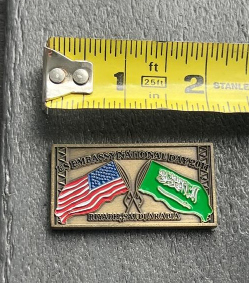Unique American Embassy Riyadh Saudi Arabia 2014 National Day Challenge Coin