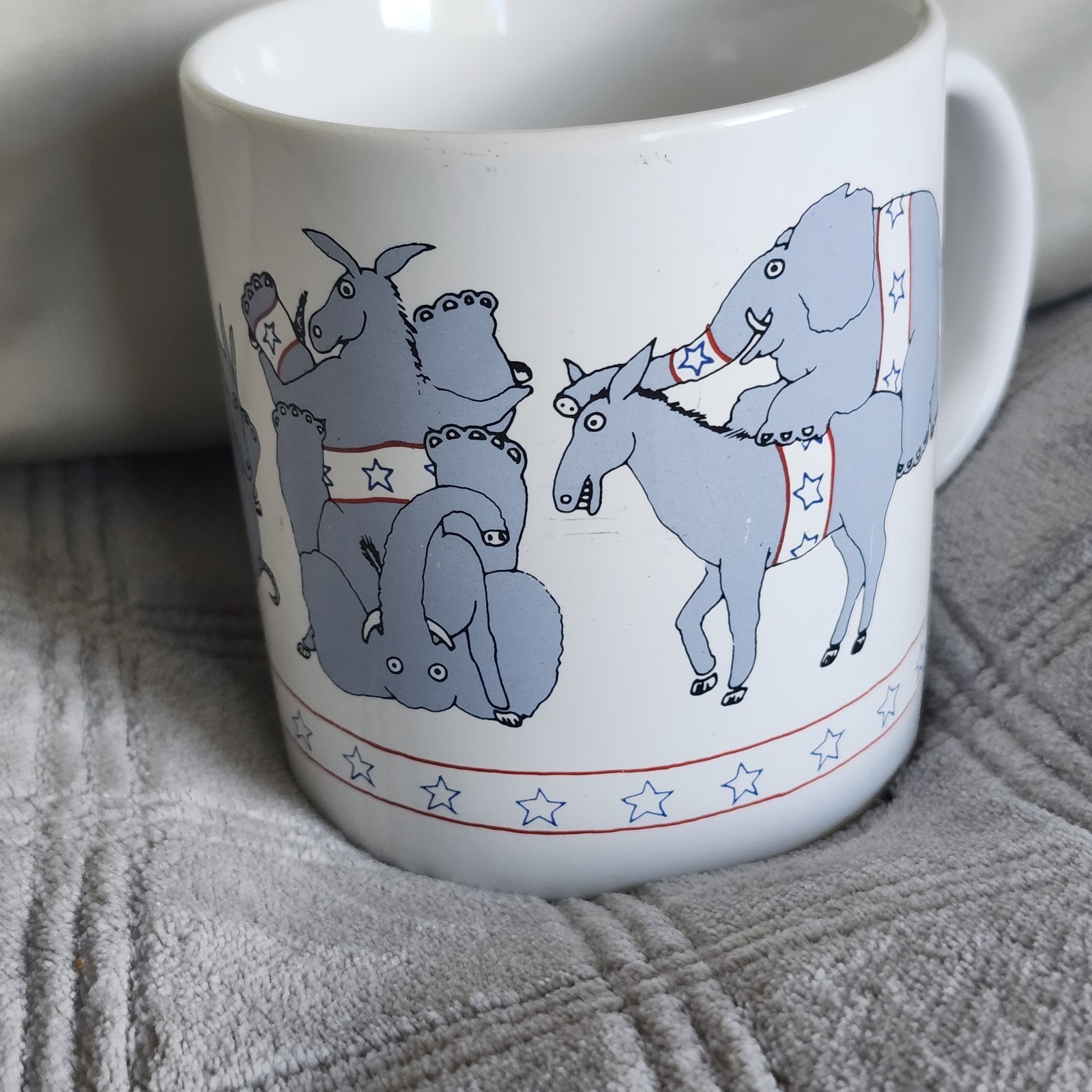 Vintage 1979 Taylor & Ng donkey elephant orgy politics GOP DEMOCRAT mug JAPAN Vintage 1979 Taylor & Ng donkey elephant orgy politics GOP DEMOCRAT mug JAPAN