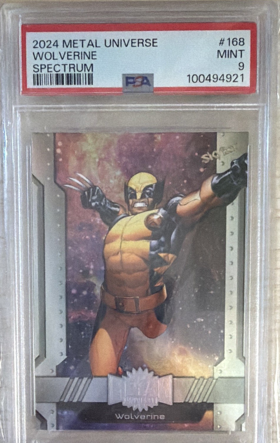 Marvel 2024 Metal Universe SkyBox Wolverine Spectrum #168 PSA 9 Top Pop 1/0