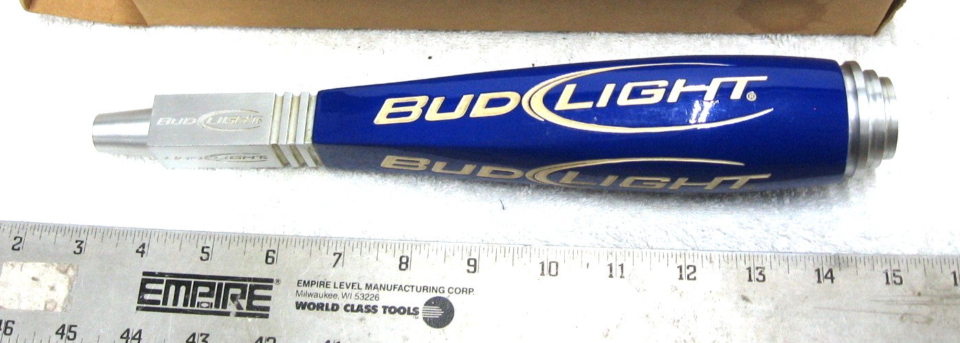 VINTAGE BUDWEISER BUDLIGHT BEER TAPPER MAN CAVE COLLECTIBLE 12 IN