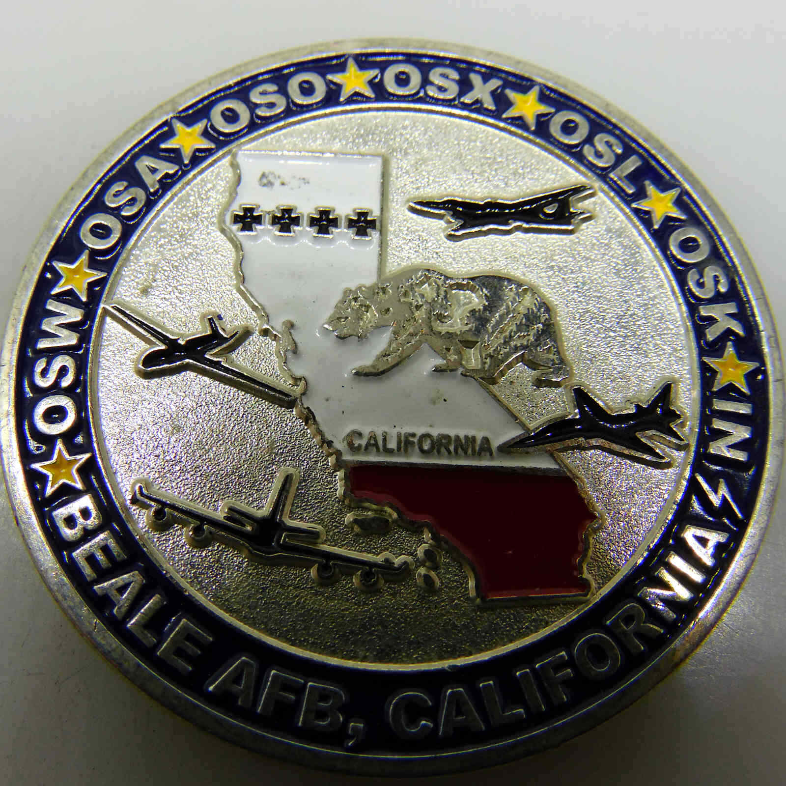 9TH OPERATIONS SUPPORT SQ BEALE AFB CALIFORNIA CHALLENGE COIN