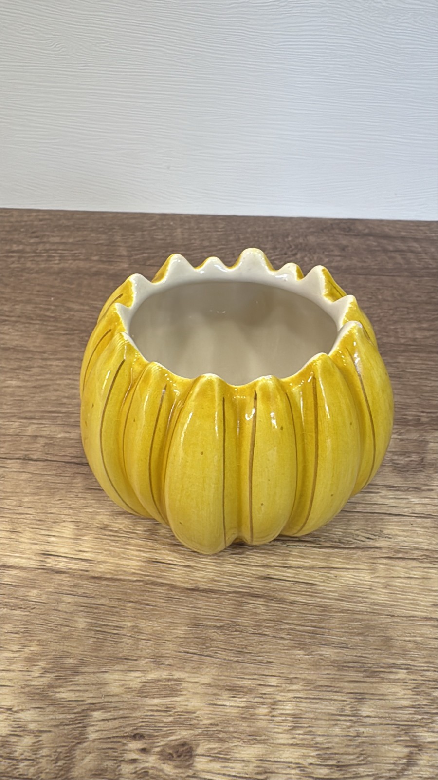 Vintage 1989 Fitz And Floyd Yellow Banana Votive Candle Holder Sugar Bowl 4x3