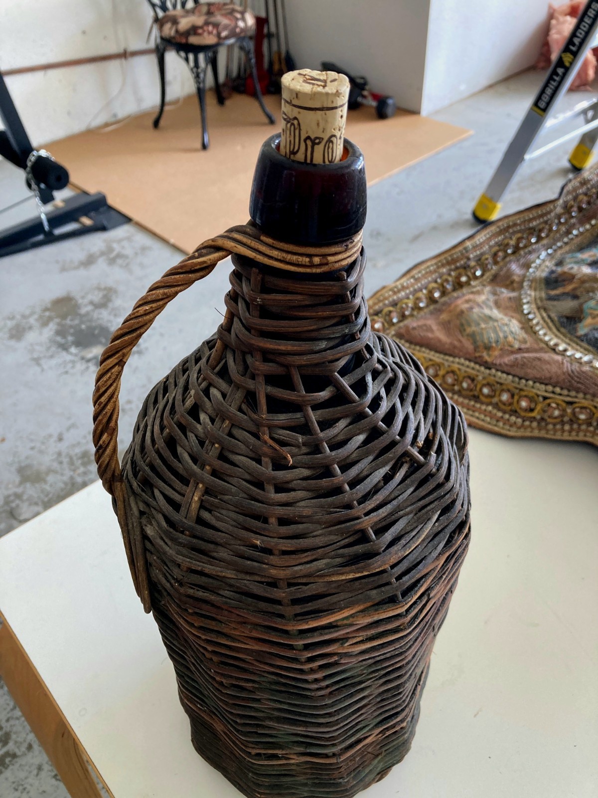 Spanish Wicker Approximately 1.5 litre Wine bottle