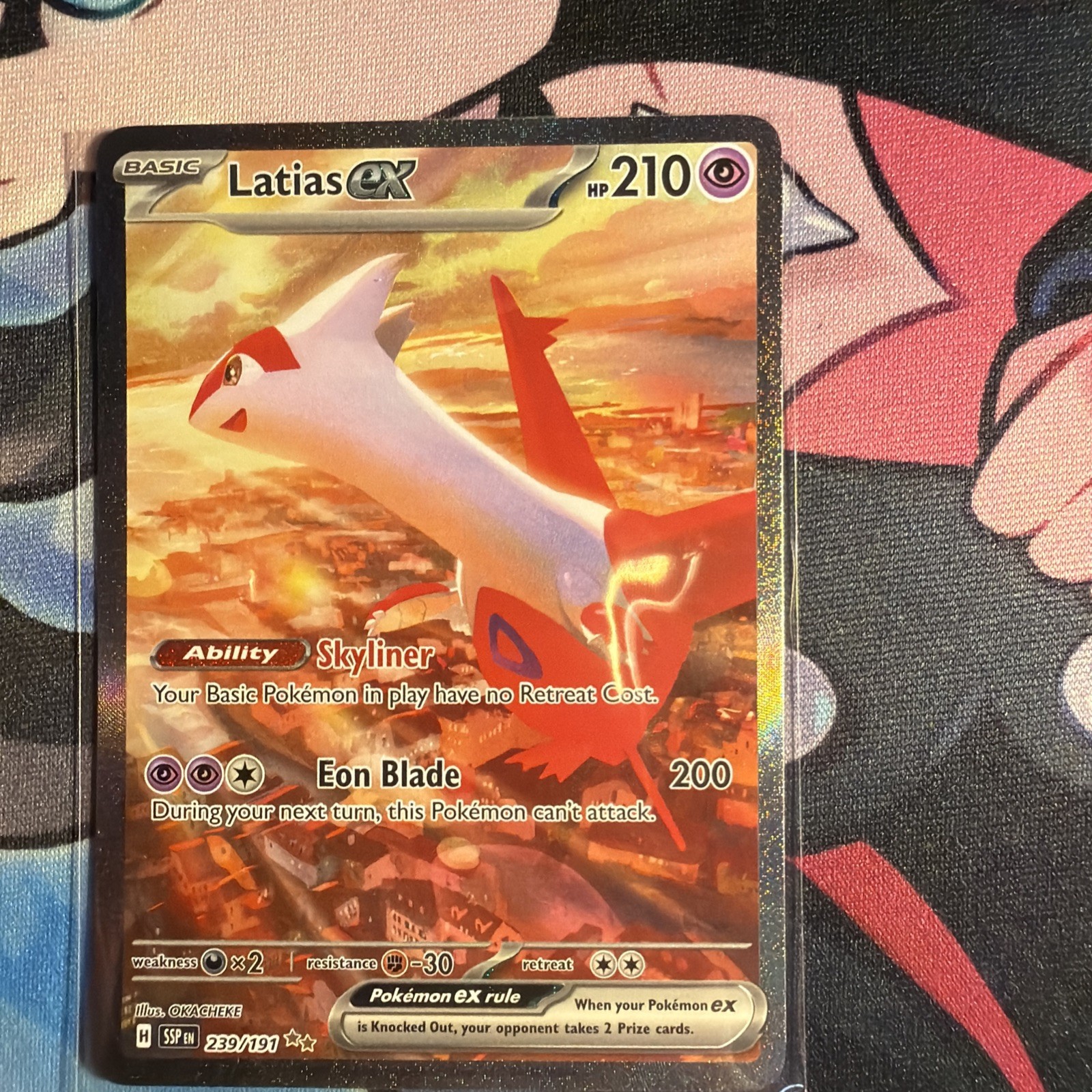 Pokémon TCG Latias ex 239/191 Sv08 Surging Sparks SIR Full Art Holo Mm