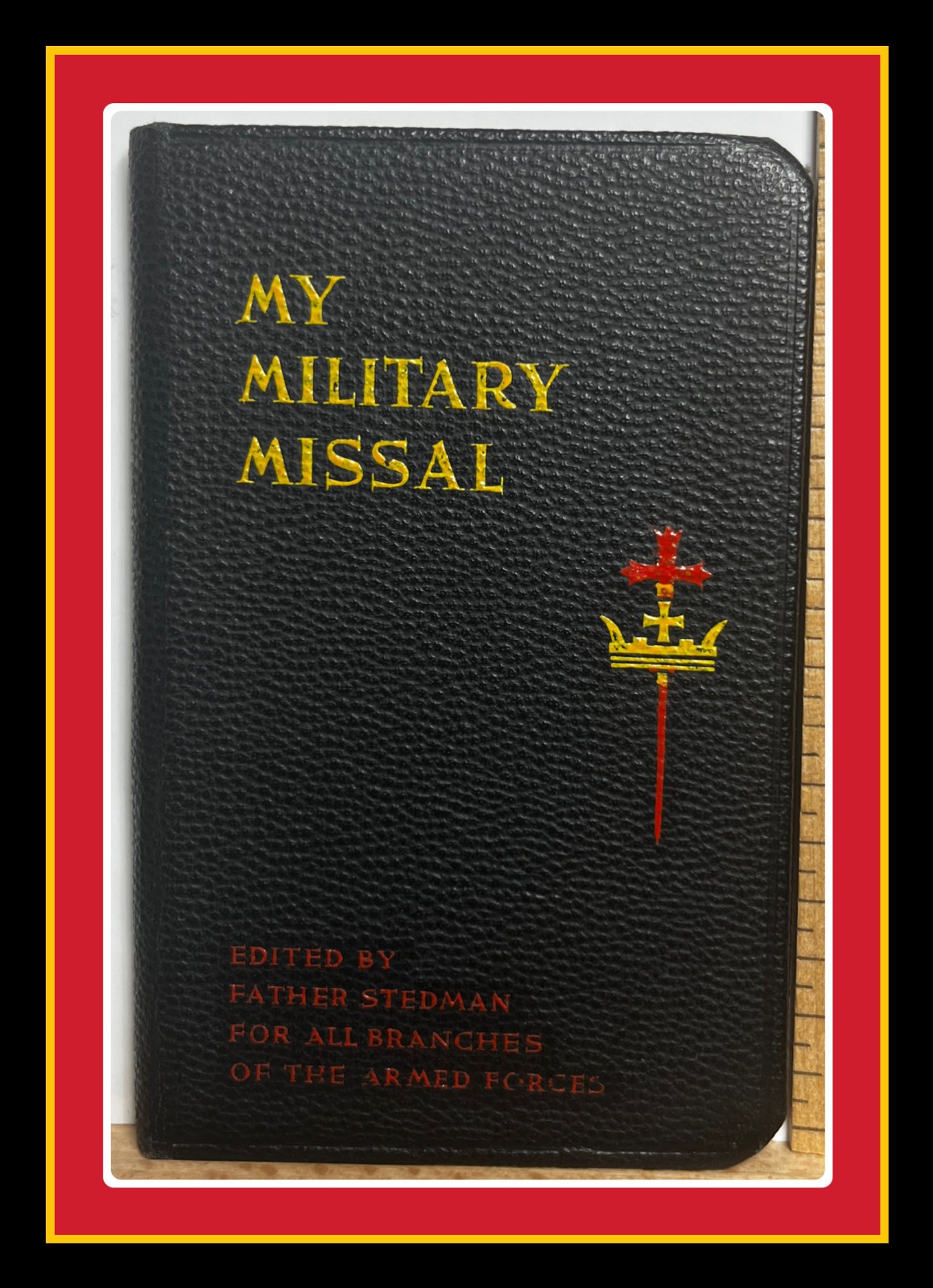 Rare 1942 Catholic My Military Missal Armed Forces W/Rosary On Back Clean WW2