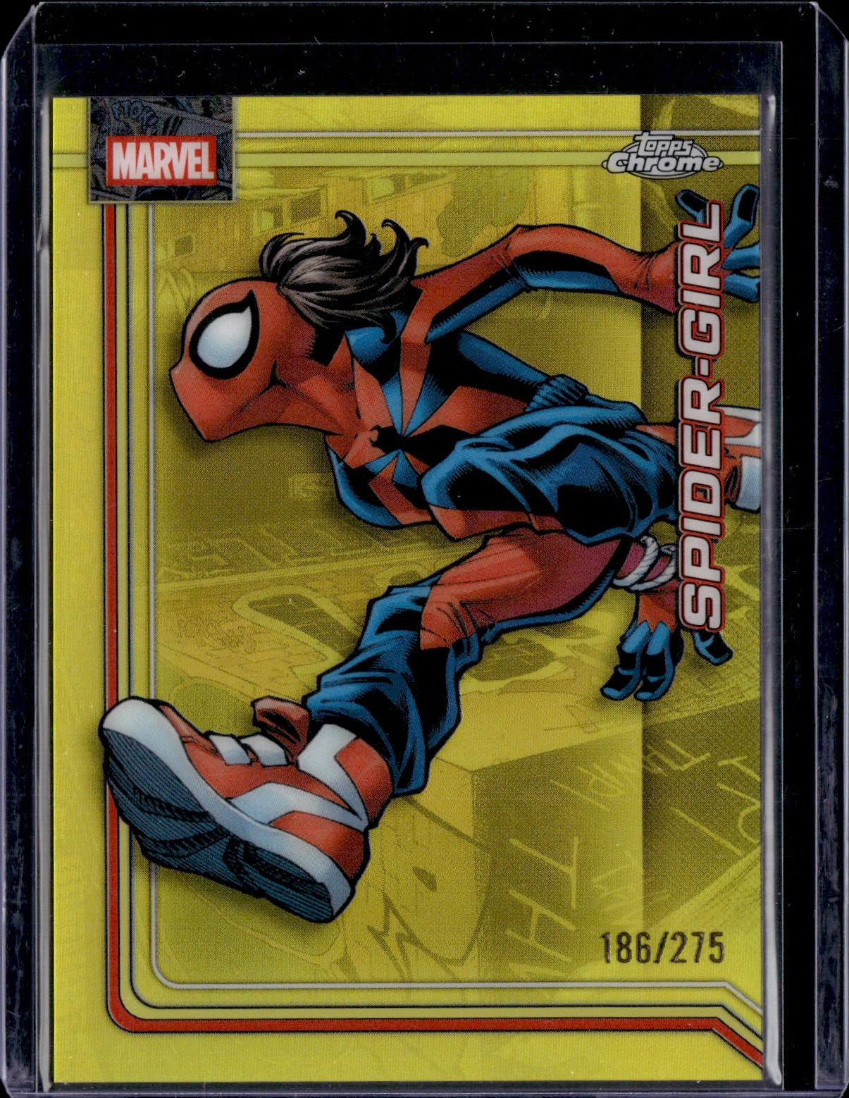 2026 Topps Chrome Marvel Comics Spider-Girl #161 Yellow Refractors