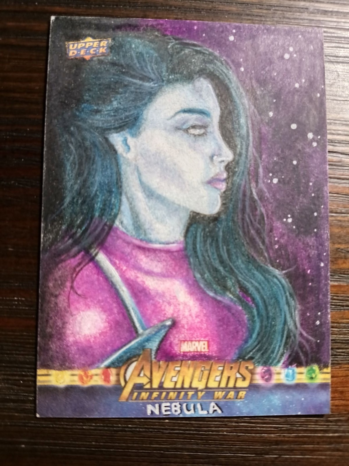 2018 UD Marvel Avengers Infinity War Timothy Pittides Sketch Card 1/1 Nebula