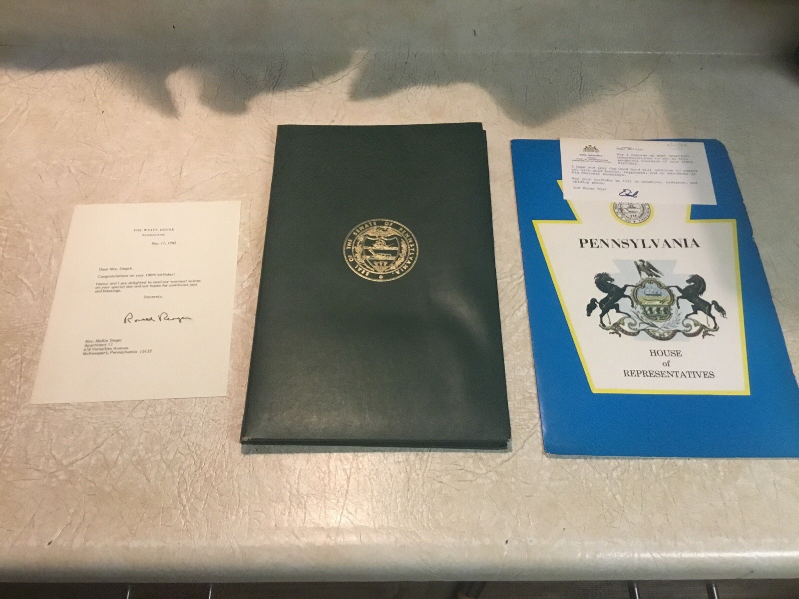 1982 Ronald Reagan Autopen Signed Congratulations Letter 100th Birthday Pa Cert