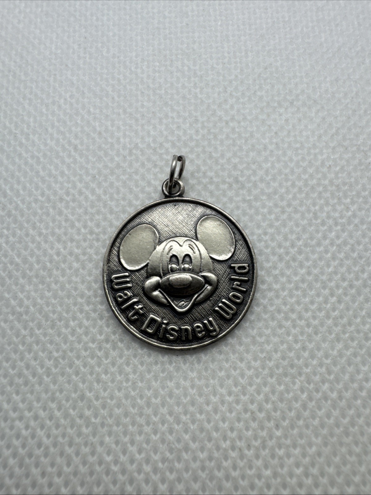 Vtg Walt Disney World Mickey Mouse Head Sterling Silver Charm Souvenir A7