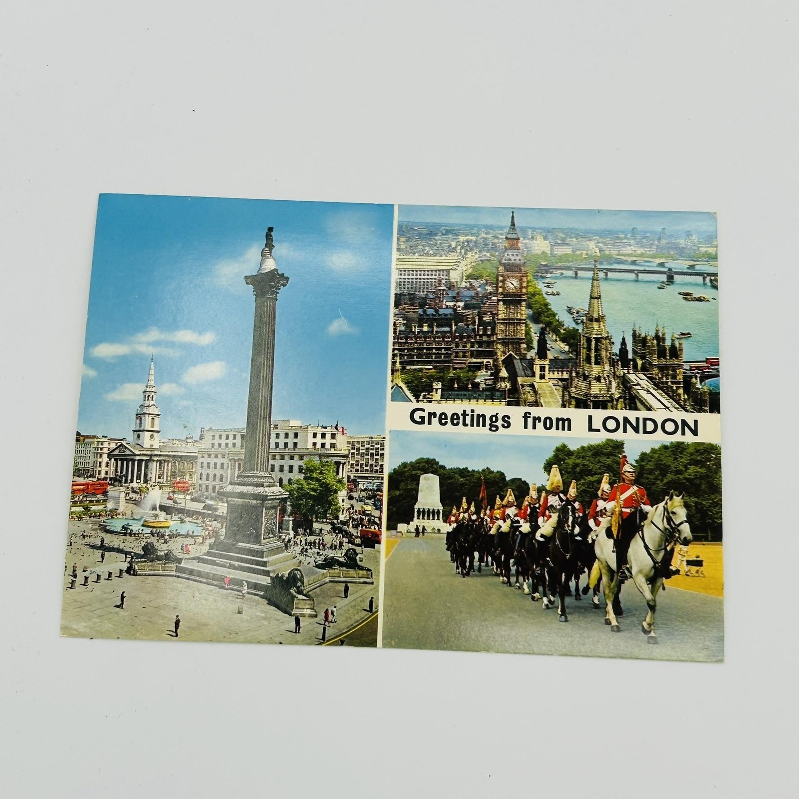 Vintage England Greetings London Postcard Colorful Standard 5.5 X 3.5 In Printed