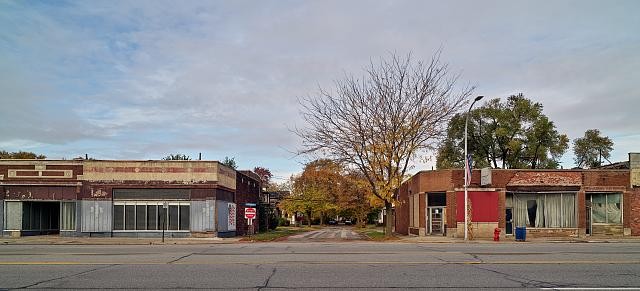 Photo:River Rouge Michigan 2019 Downtown Street Scene Industrial Buildings