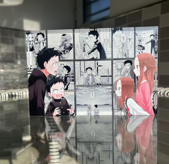 Anime Teasing Master Takagi-San Takagi Acrylic Brick Standing Sign Desktop gift