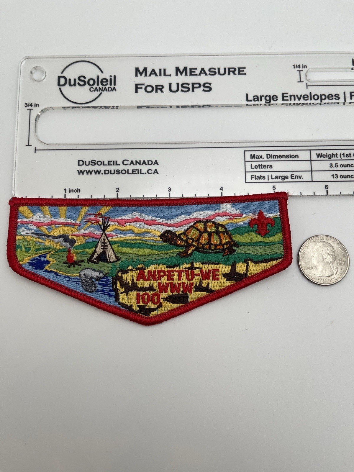 BSA Boy Scouts OA Order Of The Arrow Lodge 100 Anpetu-We Flap