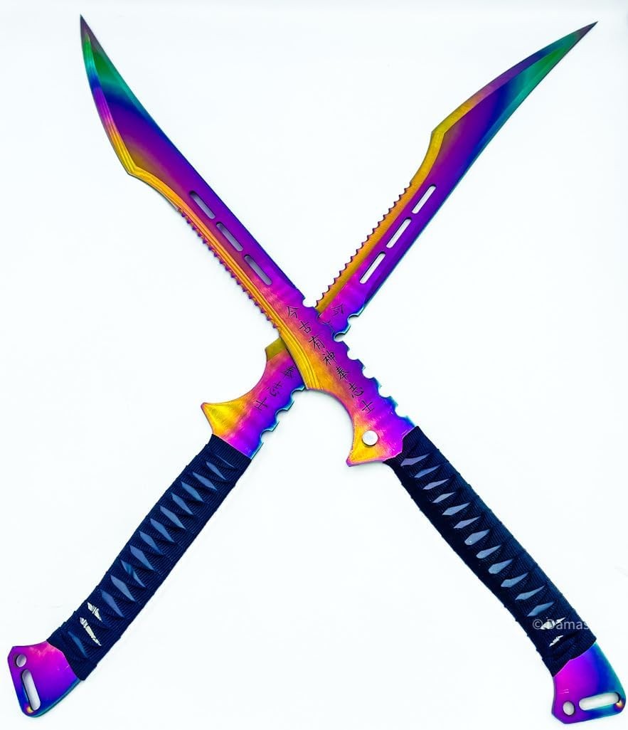 2 Pc Rainbow Ninja Swords Set 27\