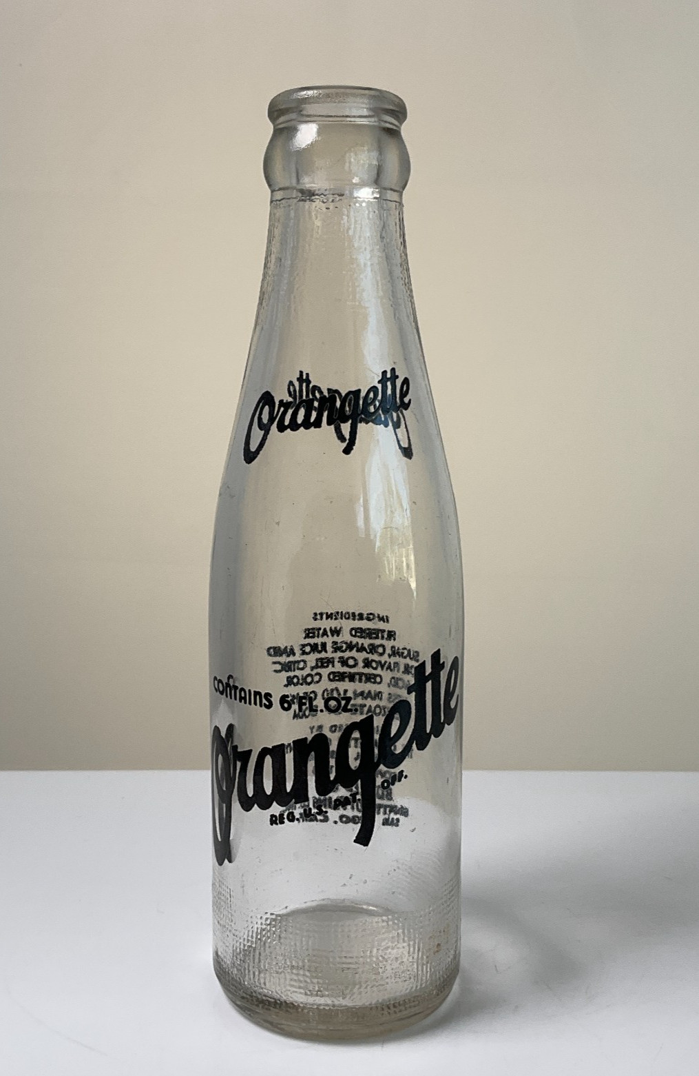 San Diego, Calif ORANGETTE 6 OUNCE CROWN TOP 1940s SODA BLACK ACL Rare