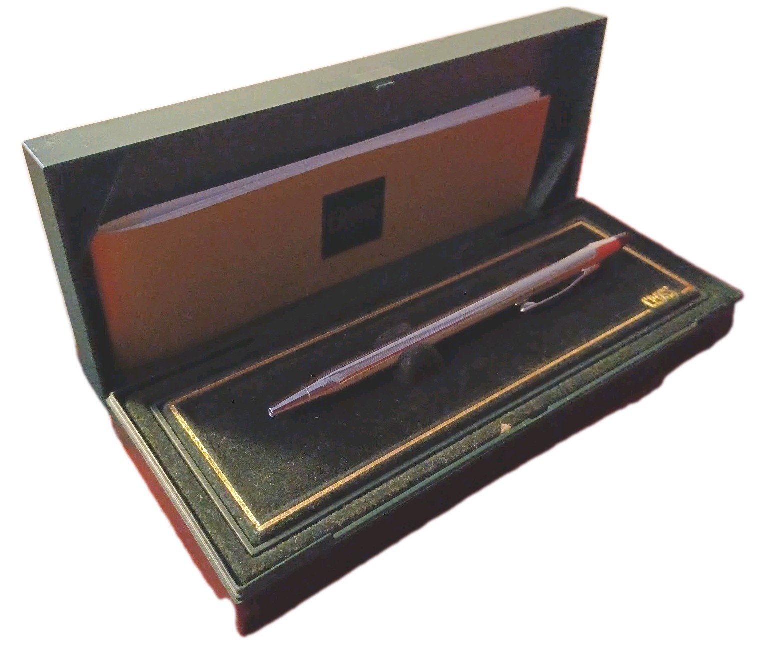 Vtg Cross Classic Century Lustrous Chrome Pen (3502) Cadillac Emblem CIB