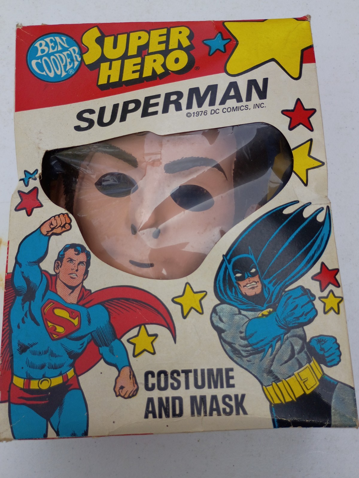 Vintage 1976 DC Superheroes SUPERMAN Ben Cooper Halloween Costume in Great Cond