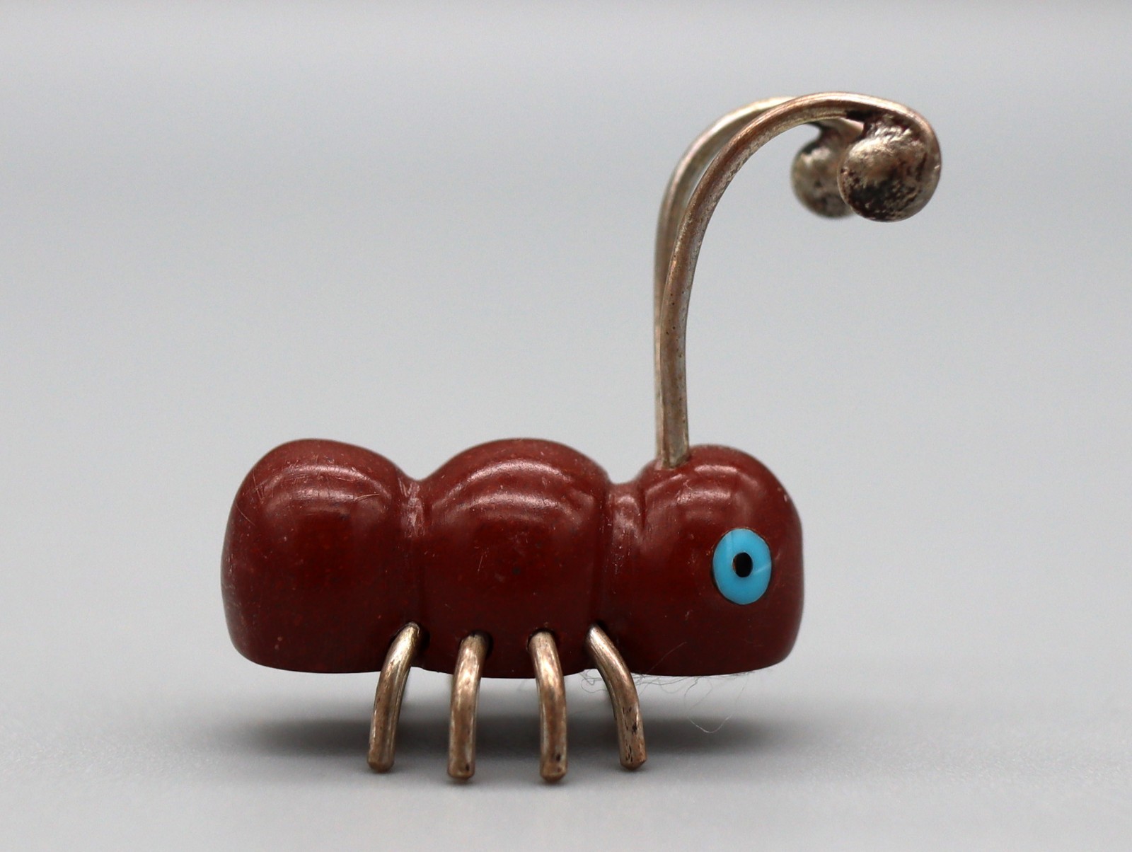 Danny Booqua Pipestone Zuni Rare Mutant Red Ant or Myrmarachne Fetish