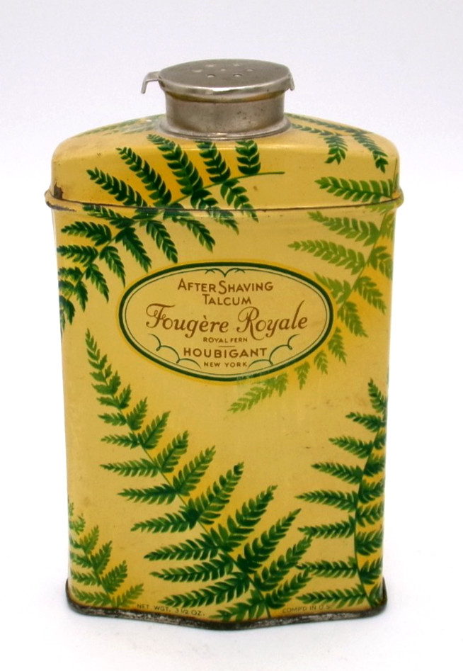 Vintage Houbigant Fougere Royale Talc Tin Partial Full Art Deco Vintage Houbigant Fougere Royale Talc Tin Partial Full Art Deco