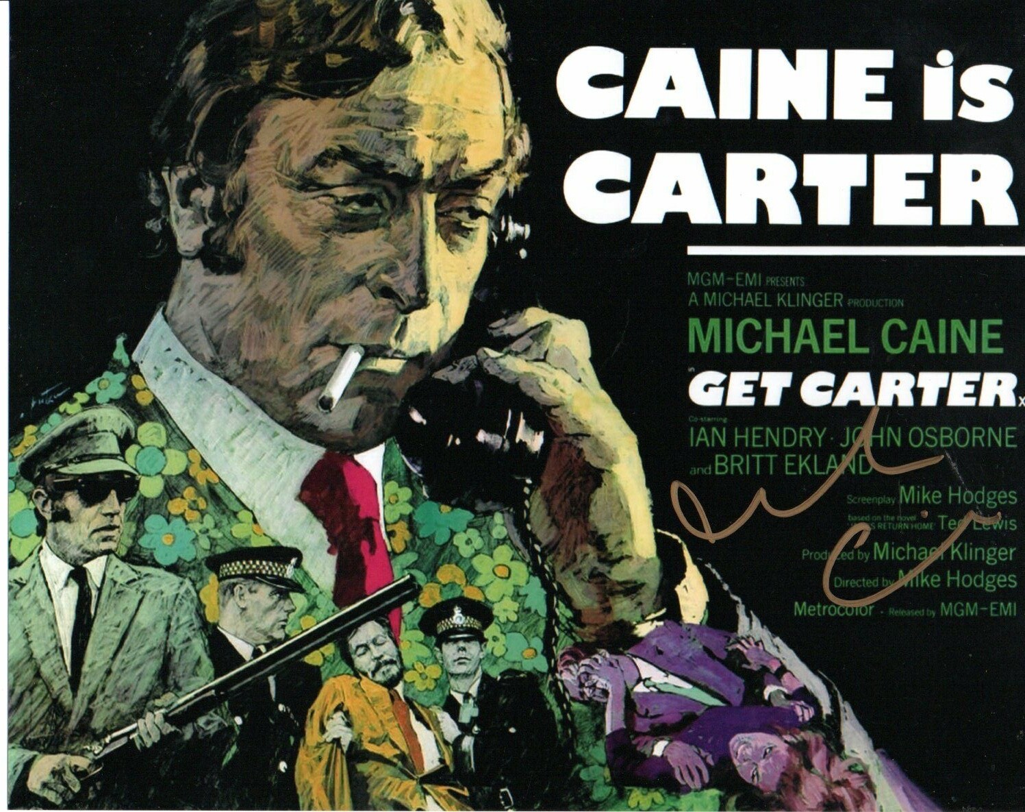 Michael Caine Autograph Signed 10-8 Photo Film TV Superstar Legend
