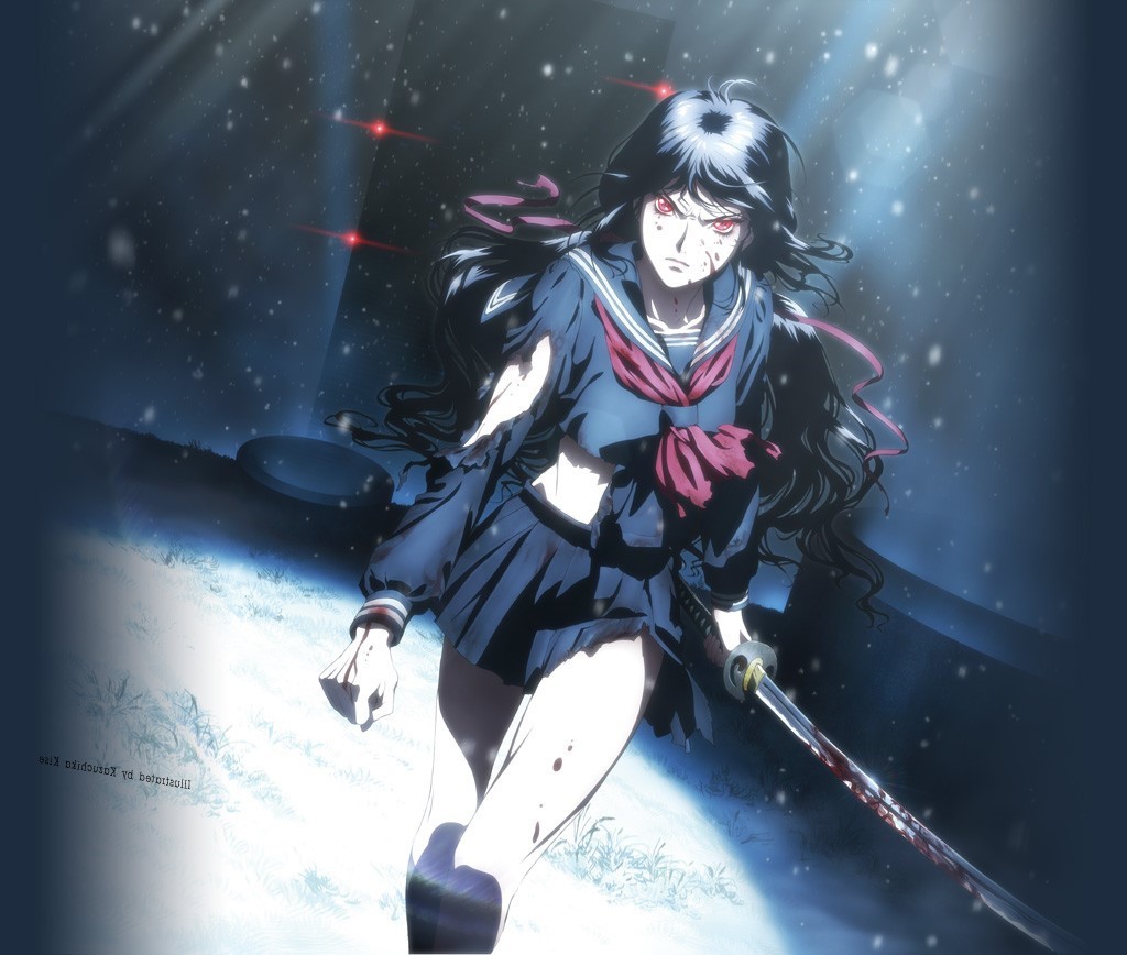 Blood C Skirt Anime Poster 11x17in Glossy High End Print Wall Art Decor