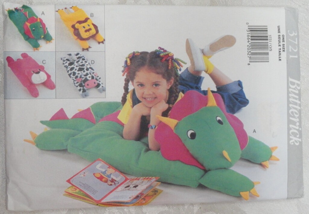 Pattern #3721 Butterick UNCUT 1994 Four Animal Pals Pillow Covers USA 20\