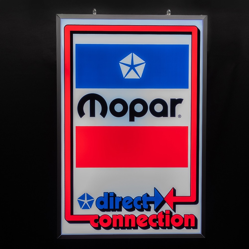 Mopar Direct Connection LED Backlit Sign – Challenger Demon Dart HEMI Light