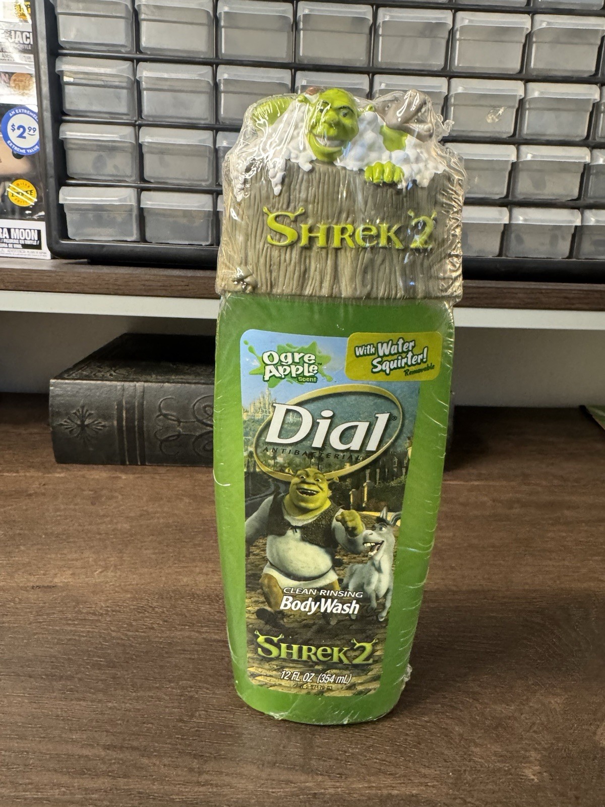 Shrek 2 Dial Body Wash Bottle Collector\'s Item Ogre Apple Scent 12oz. New/Sealed