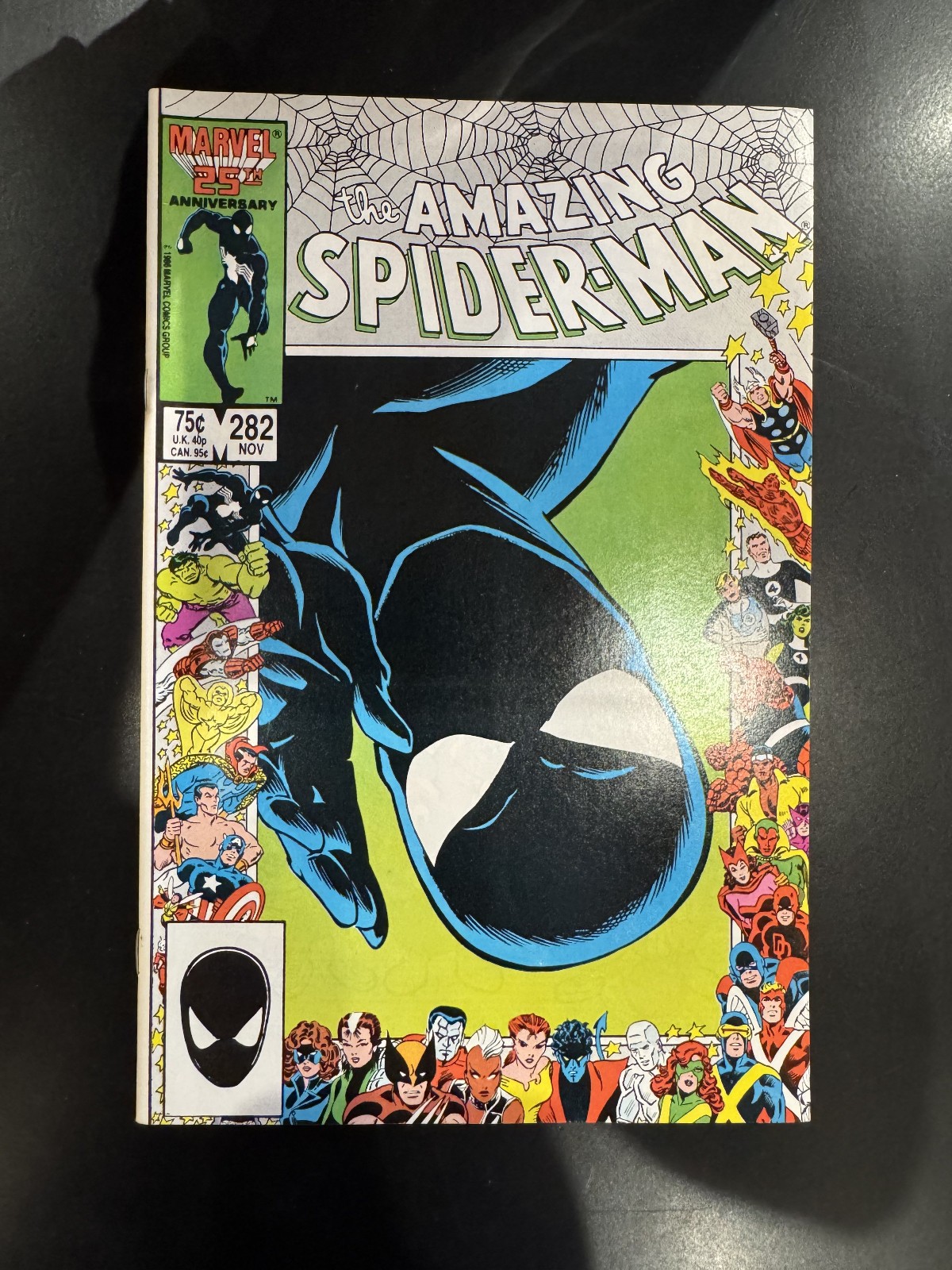 Amazing Spider-man #282 Vol. 1 1st print Direct Market Marvel 25th Anniversary