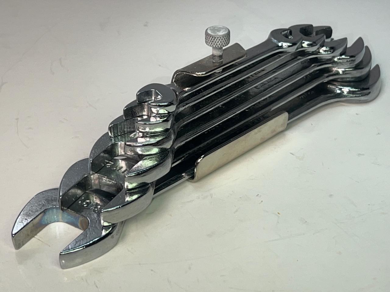 NOS 1960\'s Gray Canada 6pc Double End Wrench Set 5/16\