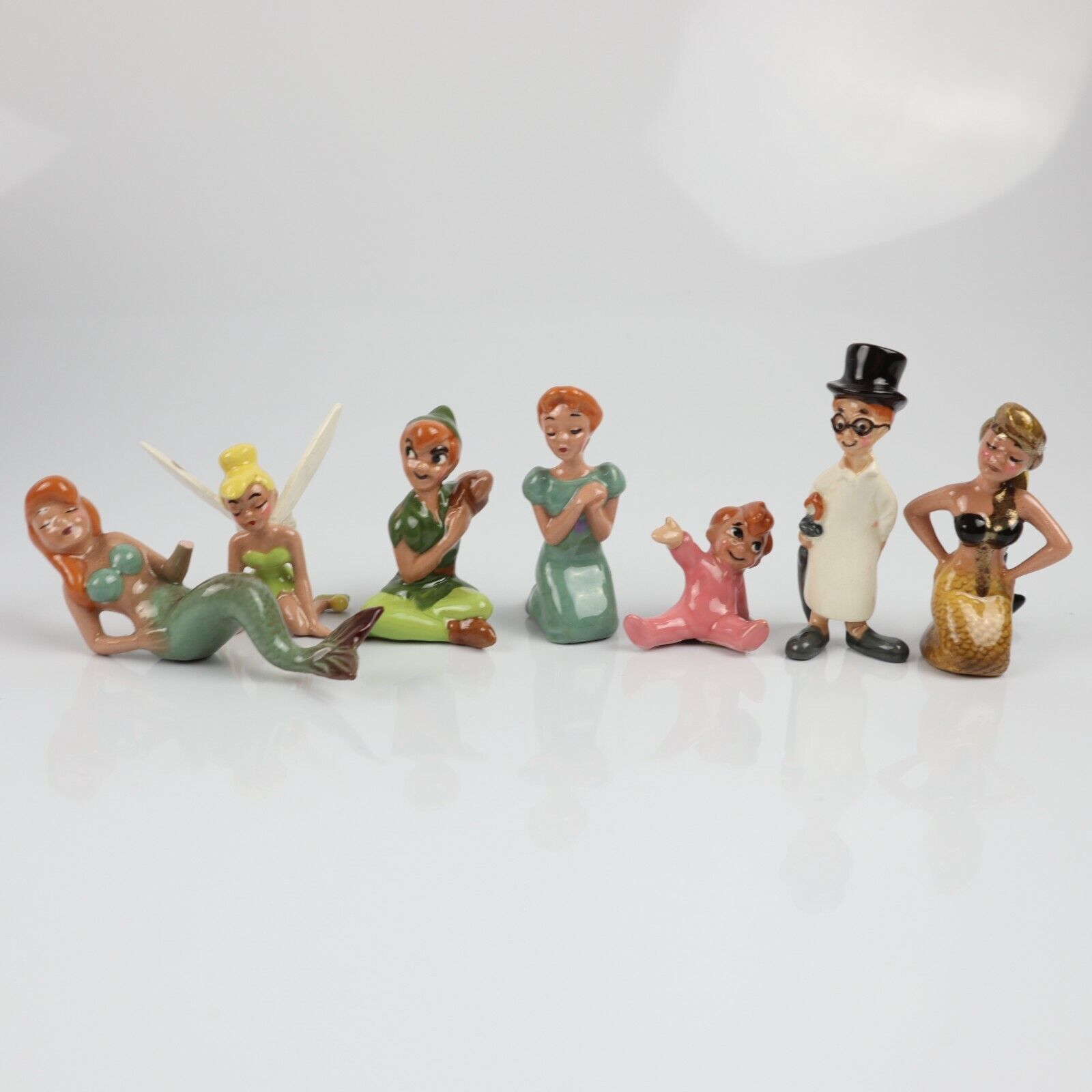 Vintage Disney Hagen Renaker Peter Pan and Gang Lot Mini Figures