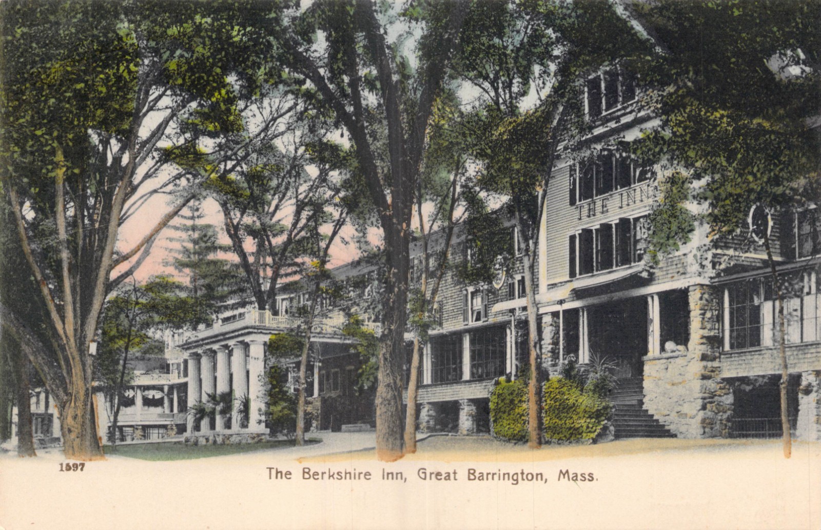 Berkshire Inn Great Barrington Mass. Vintage Postcard