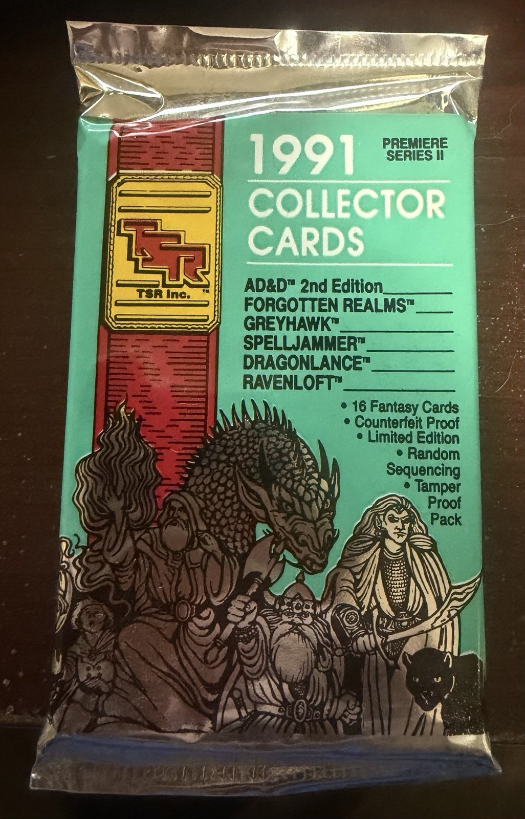 TSR 1991 Dungeons & Dragons Premiere Series II Sealed Pack 16 Cards Limited