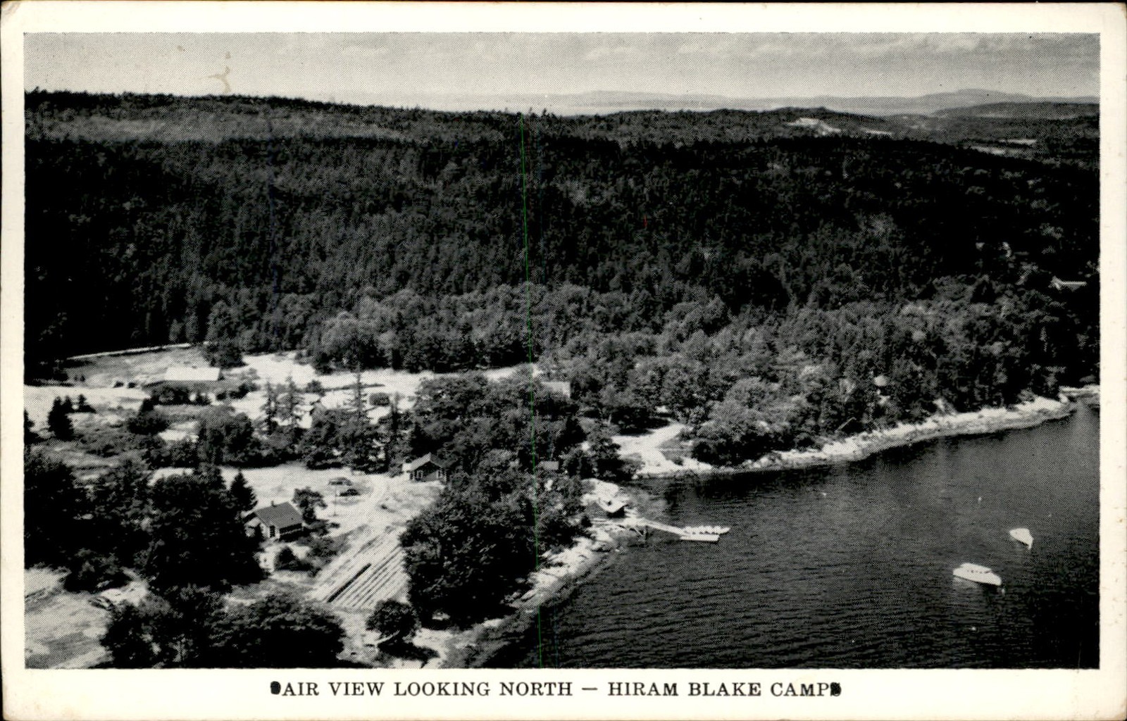 Cape Rosier Maine Hiram Blake Camp Penobscot Bay Aerial Vintage Postcard