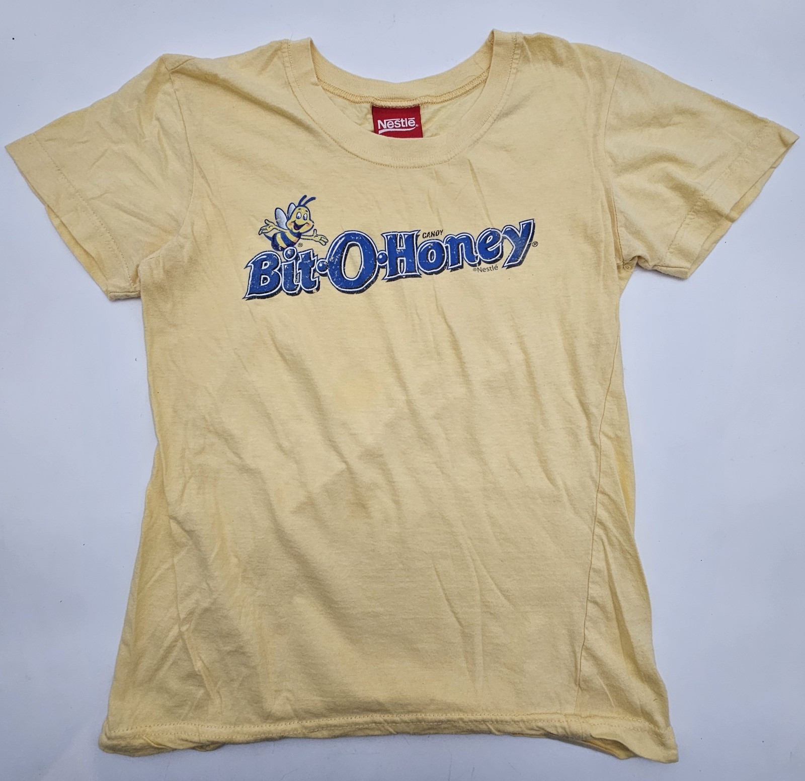 Vintage BIT-O-HONEY Candy Nestle Shirt ~ Yellow T-Shirt 