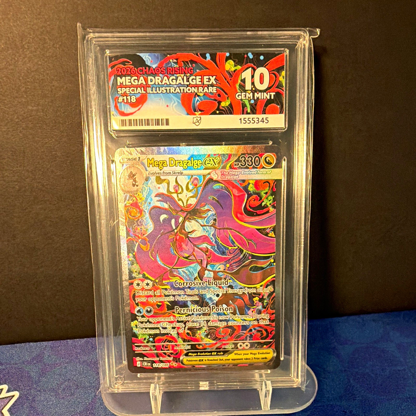 Pokémon Mega Dragalge EX 118/086 Special Illustration Rare Chaos Rising Foil 
