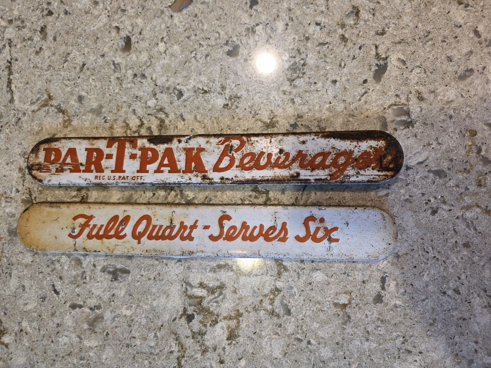 Vintage 1930s Par-T-Pak Beverage Metal Wire Rack Topper Sign Nehi RC Royal Crown