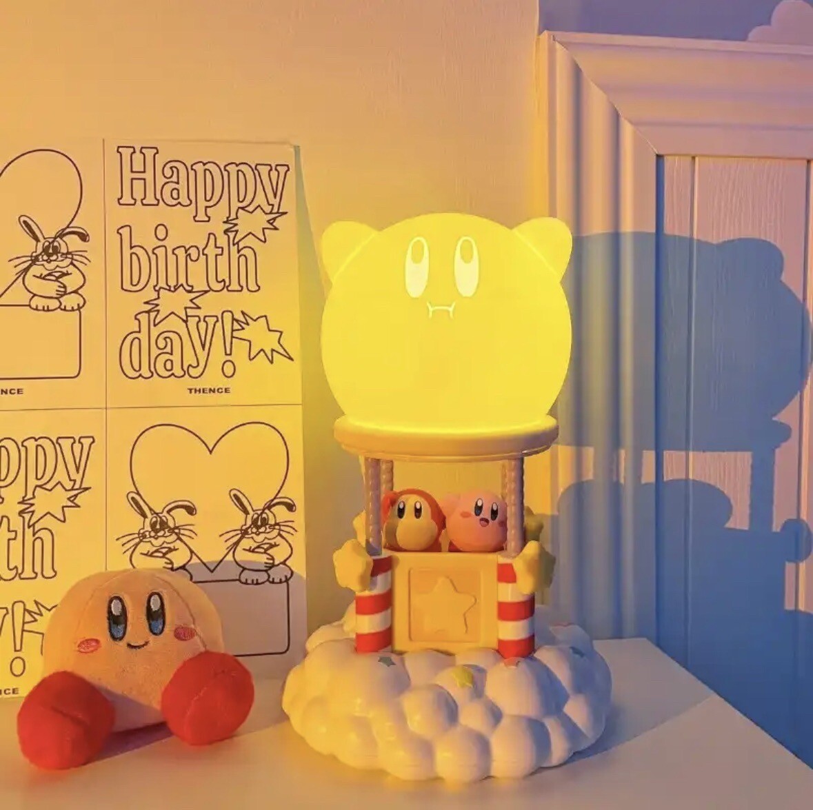 Nintendo Kirby Figure Lamp Nightlight Kids Desk Room Kawaii Gift Light Cute Nintendo Kirby Figure Lamp Nightlight Kids Desk Room Kawaii Gift Light Cute