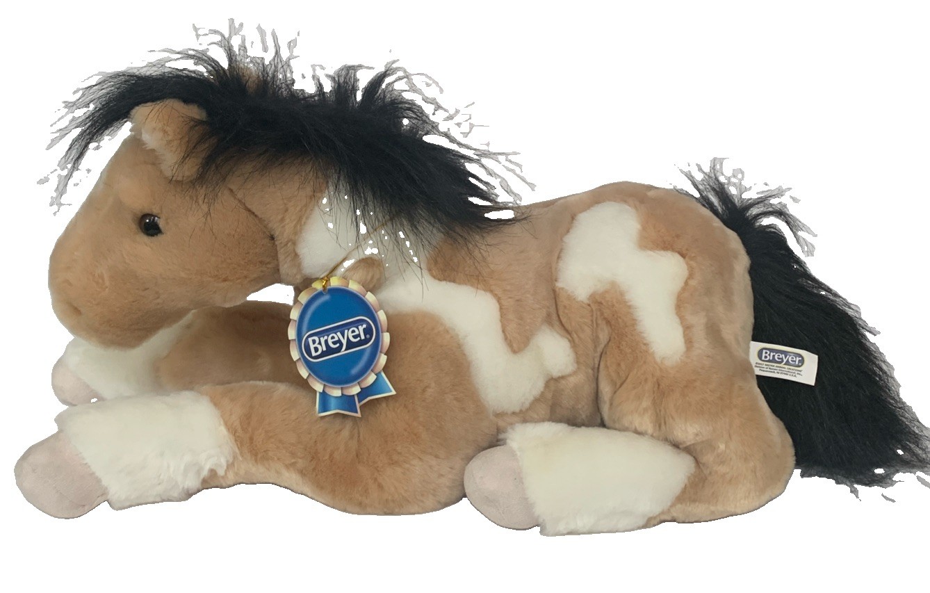 BREYER Horse BUTTERSCOTCH Pony Equestrian Plush Tan White Paint Stuffed NWT 22”