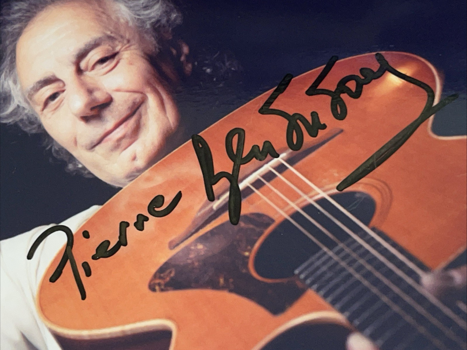 Pierre Bensusan Signed Autographed Photo French Jazz Folk DADGAD Acoustic Guitar