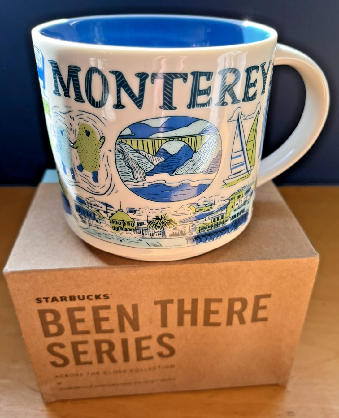 NEW Starbucks 2021 Been There Monterey CA 14oz Coffee Mug Cup in BOX NIB w/ SKU