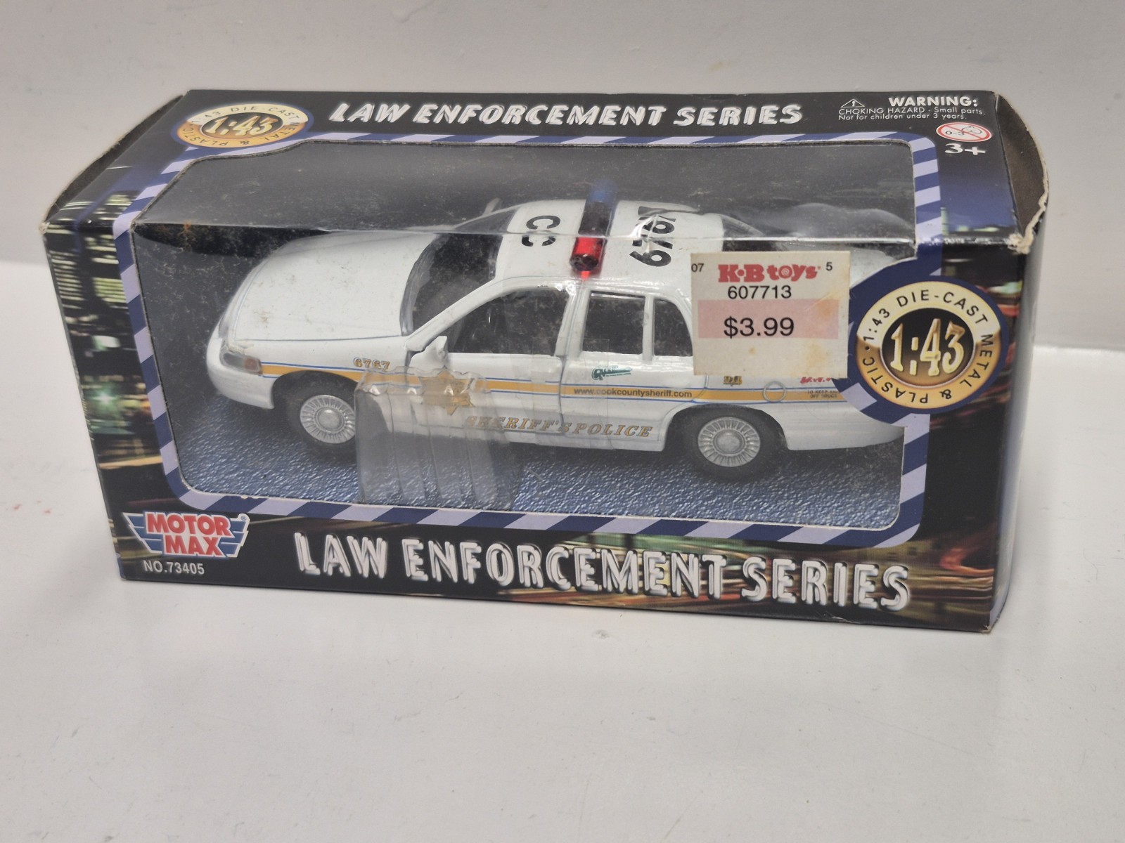MOTOR MAX DIECAST SQUAD CAR: Cook County State Police - Ford Crown Victoria 1/43