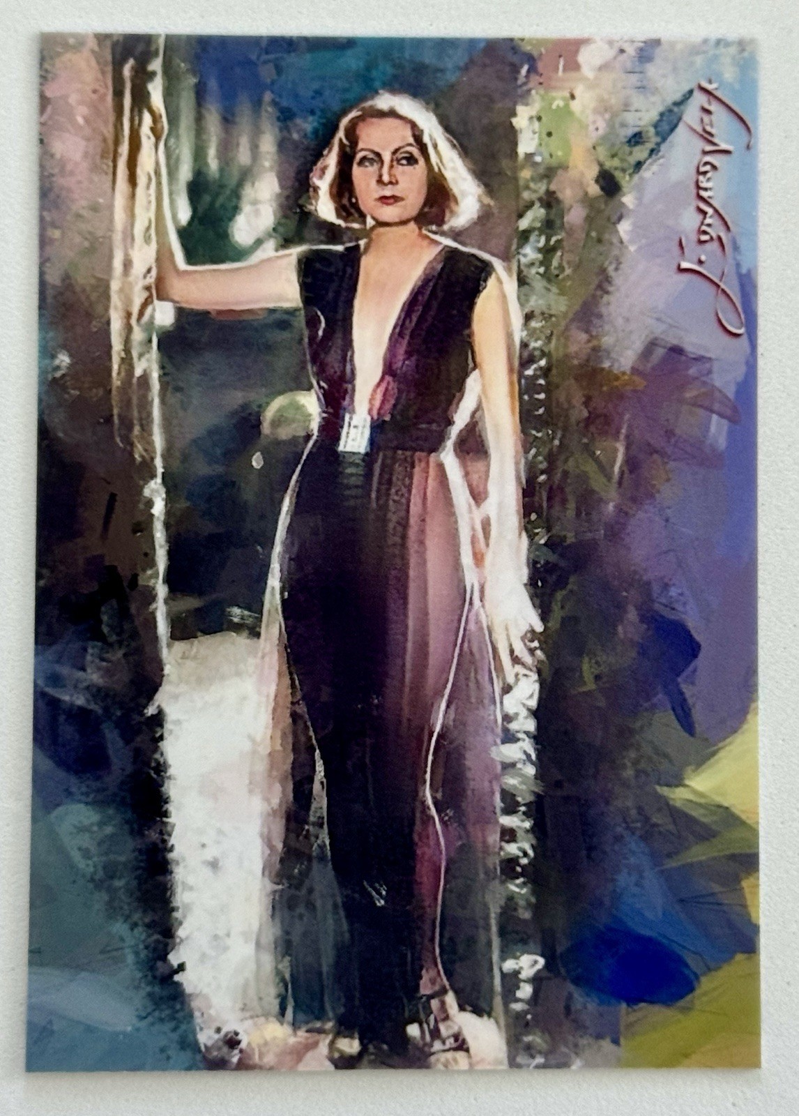 Greta Garbo #5 Art Card Limited 07/50 Edward Vela Signed 