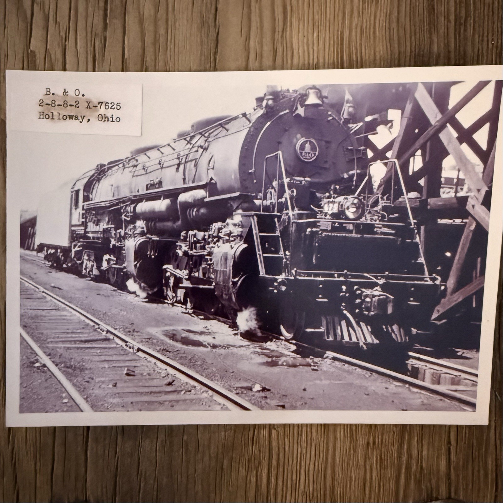 Vintage Photo B&O Baltimore Ohio 2-8-8-2 Steam Locomotive X-7625