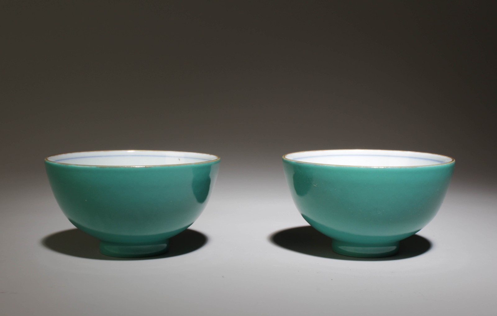 A Pair of Small Blue and White Bowls A Pair of Small Blue and White Bowls